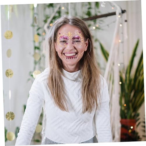 TOVINANNA 5 Sätze Halloween Gesicht Edelsteine Selbstklebend Face Gems Sticker Körper Schmuck für Festival Make Up Party Cosplay mit Verschiedenen Formen und Leicht Anzubringen von TOVINANNA