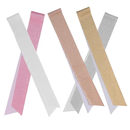 TOVINANNA 5 Stück Glitzernde Gürtel für Hochzeiten Abschlüsse und Partys Gestalte Deinen Eigenen Sash für Bachelorette Feiern Beauty Wettbewerbe und Besondere Anlässe Roségold Silber TOVINANNA 5 Stück Glitzernde Gürtel für Hochzeiten Abschlüsse und Partys Gestalte Deinen Eigenen Sash für Bachelorette Feiern Beauty Wettbewerbe und Besondere Anlässe Roségold Silber von TOVINANNA