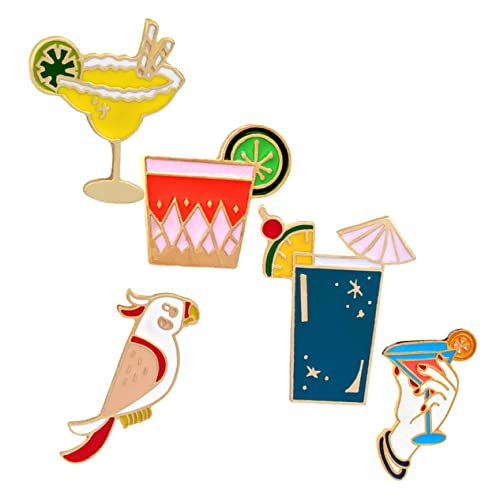 TOVINANNA 5stücke Hawaii Broschen Aus Legierung Mit Cartoon-design Für Damen Zum Dekorieren Von Kleidung Revers Schals Und Hüten von TOVINANNA