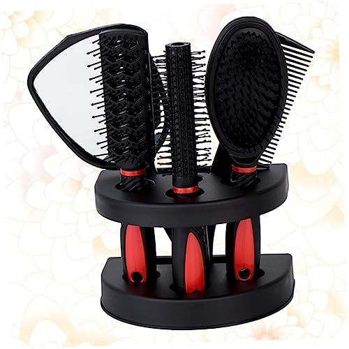 TOVINANNA 5 Stück Kammspiegel Tragbarer Haarkamm Langlebige Haarbürste Und Spiegel Professionelles Styling Tool Für Damen Und Herren Für Zuhause Und Salongebrauch (rot) von TOVINANNA