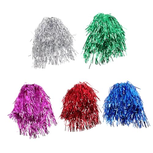 TOVINANNA 5stücke Fünf Bunte Lametta Perücken Party Kleid Glänzende Perücke Kostüm Cosplay Foto Booth Perücken Für Frauen Halloween Bachelor Party Dekorationen von TOVINANNA