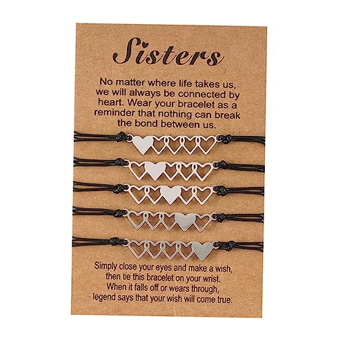 TOVINANNA 5 Stück Teiliges Herzarmband Set Einzigartige Geflochtene Armbänder für Mädchen für Freundschaften und Besondere Anlässe von TOVINANNA