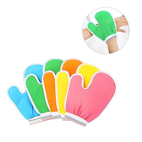 TOVINANNA 5 Stück Teiliges Peeling Badetücher Exfolierende Duschhandschuhe für Körperreinigung Geeignet für Spa und Badezimmer Erhältlich Zufällige Farbe Zufällige Farbe von TOVINANNA