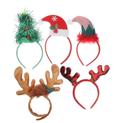 TOVINANNA 5stücke Titel Weihnachts-haarreifen Für Junge Mädchen Und Erwachsene Einzigartige Weihnachtskopfbedeckung Kostüm-accessoire Für Feste Und Feiern Hinweis Der Titel Enthält von TOVINANNA