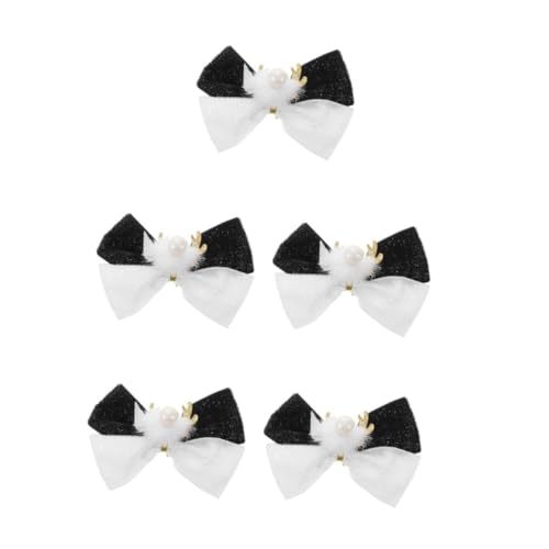 TOVINANNA 5 Stück Weihnachts Haarspange mit Rentiergeweih Weihnachtlicher Haarschmuck für Damen Vielseitiger Haarclip mit Schleife Komfortabel und Passend für Festliche Anlässe von TOVINANNA