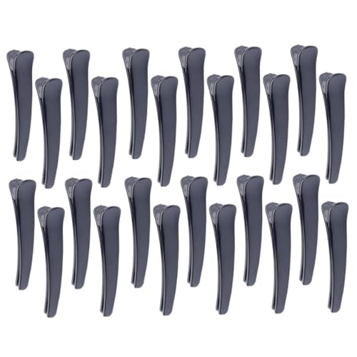 TOVINANNA 50 Stück Große Kunststoff Haarklammern Langlebige Entenschnabel Clips für Damen und Mädchen Starke Spannung Sicherer Halt Modisch Schwarzer Haarschmuck für Styling und Make up von TOVINANNA