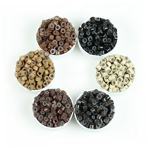 TOVINANNA 500 Stück Silikon-haarverlängerung Dreadlock-flechtperlen Haarmanschetten Für Männer Und Frauen Dunkelbraun von TOVINANNA
