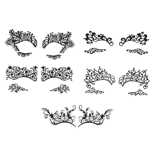 TOVINANNA 5stücke Eyeliner-aufkleber Maskerade-augentattoos Temporäre Lidschatten-tattoos Karnevals-gesichtsaufkleber Make-up-aufkleber Für Partys Und Fotoshootings von TOVINANNA