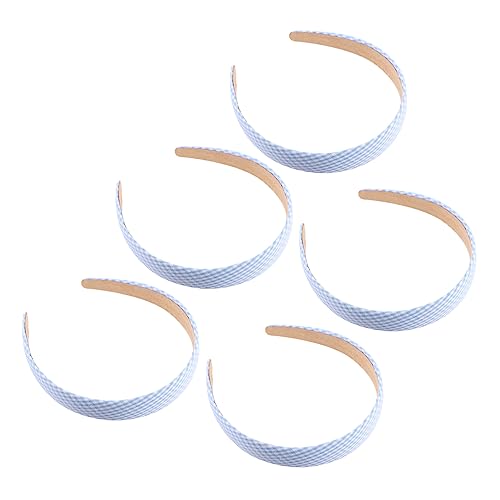 TOVINANNA 5stücke Teiliges Kariertes Haarband Für Damen Flexible Und Rutschfeste Haarreifen Für Sport Und Kopfband-accessoires Blau TOVINANNA 5stücke Teiliges Kariertes Haarband Für Damen Flexible Und Rutschfeste Haarreifen Für Sport Und Kopfband-accessoires Blau von TOVINANNA