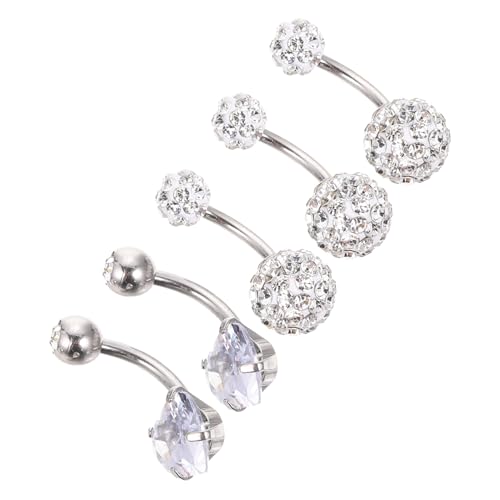 TOVINANNA Bauchnabelpiercing 5 Stück Bauchnabelringe mit Zirkonia für Frauen Langlebig und für Piercing Bauchschmuck für TOVINANNA Bauchnabelpiercing 5 Stück Bauchnabelringe mit Zirkonia für Frauen Langlebig und für Piercing Bauchschmuck für von TOVINANNA