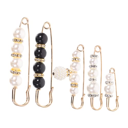TOVINANNA 5stücke Sicherheitsnadelbrosche Für Damen Perlenbrosche Zum Basteln Broschennadel Für Kleidung Pullover Und Schals Elegant Und Dekorativ von TOVINANNA