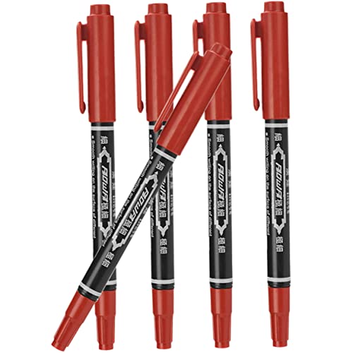 TOVINANNA 5st Augenbrauenstift Positions-mapping-tool Salon-mapping-stift Multifunktionaler Tattoo-stift Chirurgischer Markierungsstift Tattoo-stift-werkzeug Lippen-mapping-stift Plastik Rot von TOVINANNA