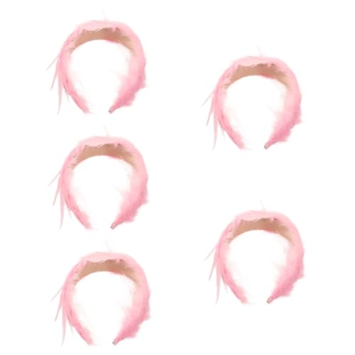 TOVINANNA 5st Feder Stirnband Pflaume Kopfbedeckung Feder Stirnbänder Kopfbedeckungen Für Frauen Frauen-karneval-kopfbedeckung Frauen Kopfschmuck Haarschmuck Mädchen Rosa Haar Höhle Damen von TOVINANNA