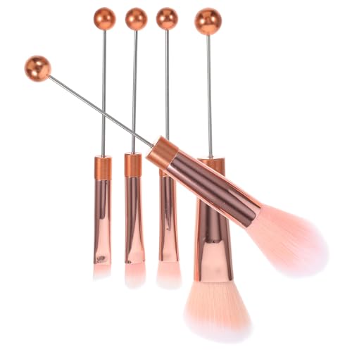 TOVINANNA 5-teiliges Make-up-pinsel-set für Damen Rougepinsel Lidschatten Präzisionswerkzeug Borsten mit Roségold-griff Tragbares Kosmetikset von TOVINANNA