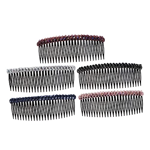 TOVINANNA 5stücke Haarkämme Mit Strasssteinen Einfache Haarkämme Haareinsatzkämme Für Frisuren Kopfbedeckungen Für Damen Party Und Hochzeitsrequisiten von TOVINANNA