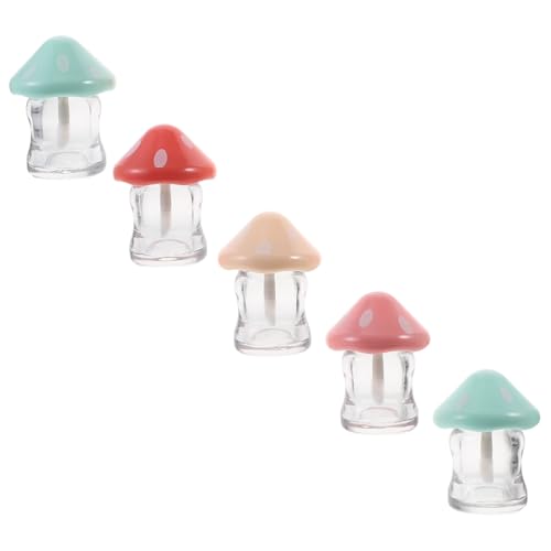 TOVINANNA 5stücke Pilz Lip Gloss Leere Lippenbalsam Tubes Aus Für Diy Lipgloss Herstellung Kit Kreative Aufbewahrungstube Für Kosmetikprodukte von TOVINANNA
