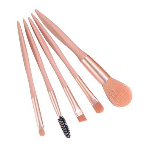 TOVINANNA 5stücke Teiliges Makeup Pinselset Tragbare Kosmetikpinsel Für Lose Puder Und Lidschatten Für Präzise Anwendungen Und Empfindliche Haut Elegantem Kaffeepink von TOVINANNA