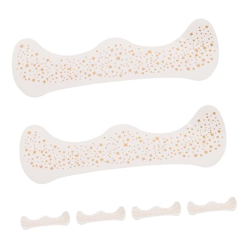 TOVINANNA 6 Blätter Glitzernde Freckles Gesichtstattoos Wasserfeste Aufkleber für Temporäre Gesichtsbemalung für Partys Festivals und Cosplay mit Strahlenden Sternen und Goldenen Akzenten von TOVINANNA