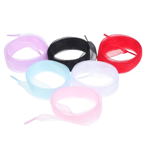 TOVINANNA 6 Paare Ribbonschuhbänder Stilvolle Chiffon Schnürsenkel für Sneakers für Frauen für Freizeit und Sportliche Aktivitäten TOVINANNA 6 Paare Ribbonschuhbänder Stilvolle Chiffon Schnürsenkel für Sneakers für Frauen für Freizeit und Sportliche Aktivitäten von TOVINANNA