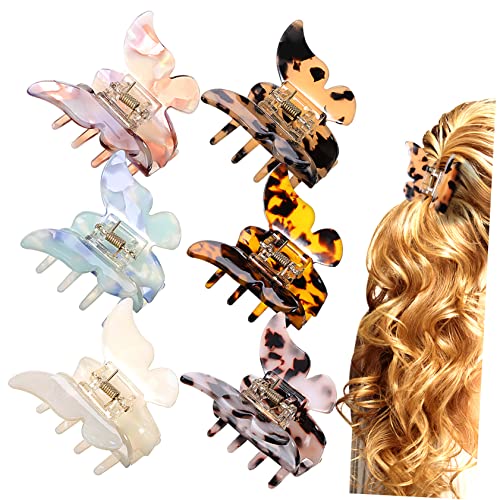 TOVINANNA 6 Stk Lady Butterfly Grab Schnappen Schmetterlingsklammern Brautjungfer Haarspangen Frauen Mini-schmetterlinge Funkeln Schmetterlings-haarspangen Großer Klauenclip Acetatfolie TOVINANNA 6 Stk Lady Butterfly Grab Schnappen Schmetterlingsklammern Brautjungfer Haarspangen Frauen Mini-schmetterlinge Funkeln Schmetterlings-haarspangen Großer Klauenclip Acetatfolie von TOVINANNA