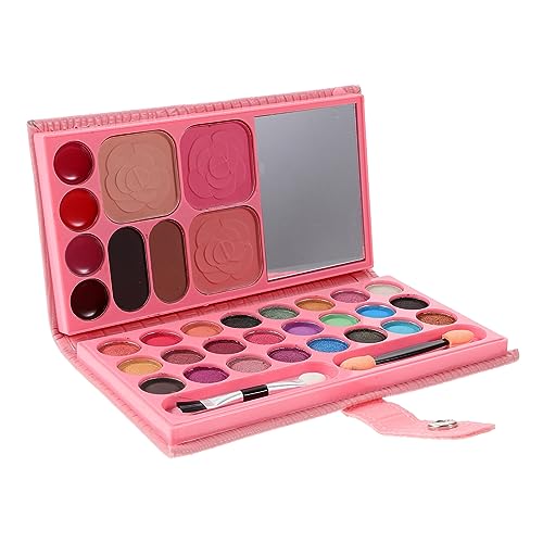 TOVINANNA 6 Stück 33 Make-up-palette Mattes Rouge Lidschatten-palette Spielzeug Für Kinder Rosa Make-up Zusammenklappbare Lidschattenpfanne Kosmetik Bilden Fräulein Schimmern Mädchen Leder von TOVINANNA