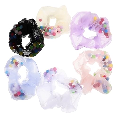 TOVINANNA 6 Stück Pferdeschwanz-werkzeug Haargummis Für Frauen Und Mädchen Netz-haargummi Spiral-haargummis Elastische Haarseile Zubehör von TOVINANNA