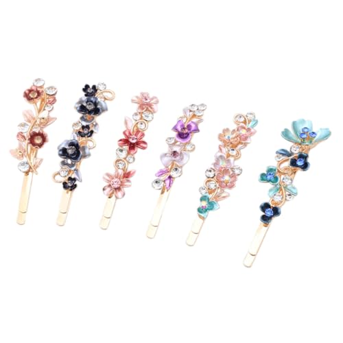 TOVINANNA 6 Stück Strass Haarspangen Haar Accessoires Für Mädchen Strass Haarspangen Damen Kopfschmuck Haarspangen Für Mädchen Haar Accessoires Für Frauen Mädchen Haarnadeln Blumen von TOVINANNA