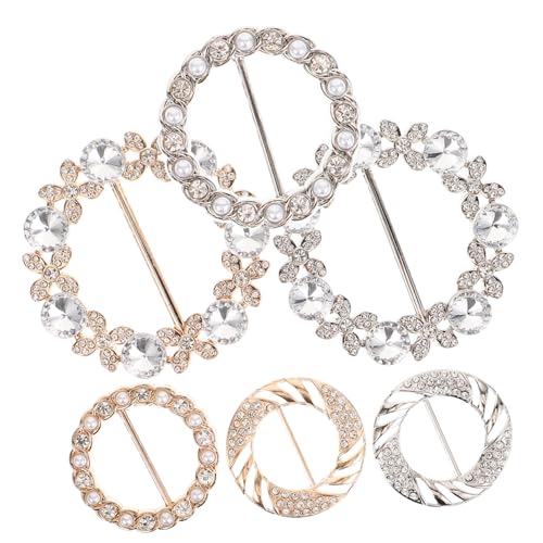 TOVINANNA 6Stücke Teiliges Metall Schalschnallen mit Perlen und Strass Multi-funktions Schalclip Shirts und Praktische Bekleidungsaccessoires in Verschiedenen von TOVINANNA