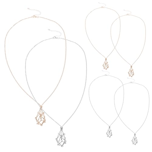 TOVINANNA 6 Stück Verstellbare Kette mit Metallnetz für Kristallanhänger Modisches Accessoire mit für Damen als für Diy Schmuckgestaltung von TOVINANNA
