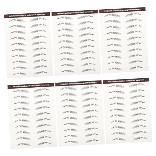 TOVINANNA Dauerhafte Augenbrauen-make-up-aufkleber 6 Stück Augenbrauenfüller Für Einen Natürlichen Augenbrauen-look Haarähnlich von TOVINANNA
