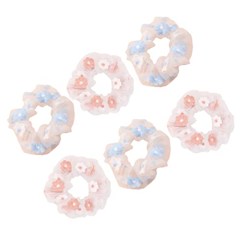 TOVINANNA 6 Stücke Blumen Mädchen Haargummis Haarband Süße Kopfbedeckung Modisches Haarseil für Freundin Schwester Freundinnen von TOVINANNA