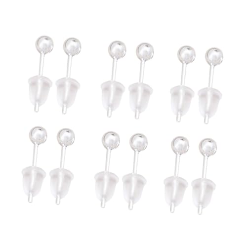 TOVINANNA 6paare Sterling Silber Ohrringe Set Für Damen Mädchen Mit Kleinen Runden Kugelperlen Ohrringen Mit Verfärbungs- Und Rostbeständigkeit von TOVINANNA