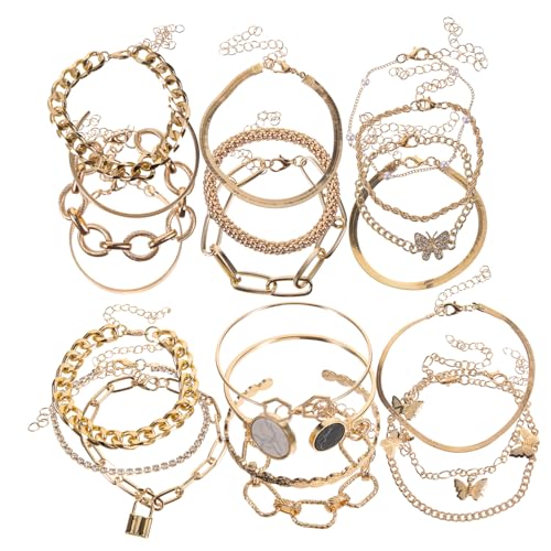 TOVINANNA 6Sätze Teiliges Vintage Fußkettchen für Damen Knöchelarmbänder Hochwertigem Schmuckdesign Jede Modegelegenheit für Besondere Anlässe von TOVINANNA