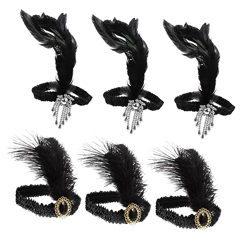 TOVINANNA 6 Stücke Festival Stirnband Perlen Haar Kopfschmuck Requisiten für Party und Kostüme von TOVINANNA