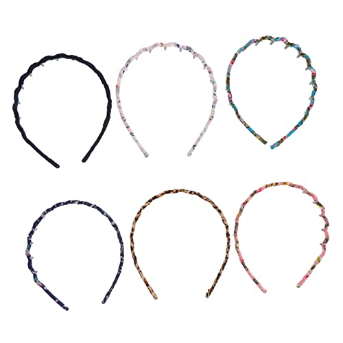 TOVINANNA Haarschleifen Für Mädchen 6er-pack Glitzer-stirnband-set Wellen-haarschmuck Renaissance-kopfschmuck von TOVINANNA
