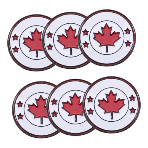 TOVINANNA 6stücke Roter Ahornblatt Flagge Brosche Stilvolle Anstecknadeln Für Damen Für Kleidung Schals Und Zubehör Schmuck Leicht Und Stylisch Als von TOVINANNA