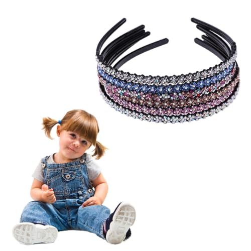 TOVINANNA 6stücke Teiliges Rhinestone Haarreif Für Damen Und Mädchen Anti-rutsch Haarschmuck Weiß Blau Bunt Champagner Und Ab-farbe Für Freizeit Und Besondere Anlässe von TOVINANNA