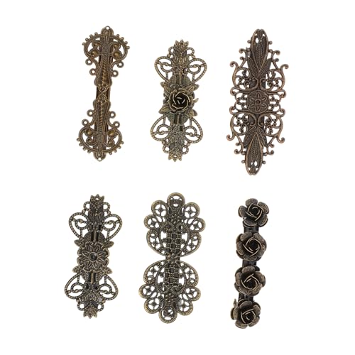TOVINANNA Retro-frühlings-haarnadel Haar-accessoires für Mädchen Im All-style 6-teilige Haarspange Aus Legierung für Glatten Lockigen Pferdeschwanz von TOVINANNA