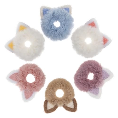 TOVINANNA Ohr-haargummis 6 Stück Haargummis Katzenohr-stirnbänder Pferdeschwanzhalter Haarband Für Mädchen Hochzeitsaccessoire von TOVINANNA