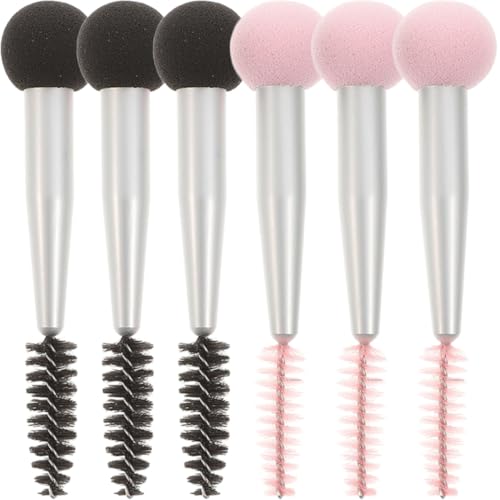 TOVINANNA 6st Make-up-pinsel Aus Schwamm Augenbrauenaufkleber-schablone Flüssiger Lidschatten Bunte Wimperntusche Nagelschwamm Lipgloss-röhren Schattenschaum Kunstschwämme Puffer Fleck Nylon von TOVINANNA