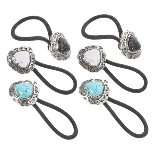 TOVINANNA 6stücke Haargummis Aus Metall Für Frauen Und Mädchen Boho-stil Pferdeschwanz-halter Mit Herzförmigen Elastischen Bändern Für Vintage-modeaccessoires von TOVINANNA