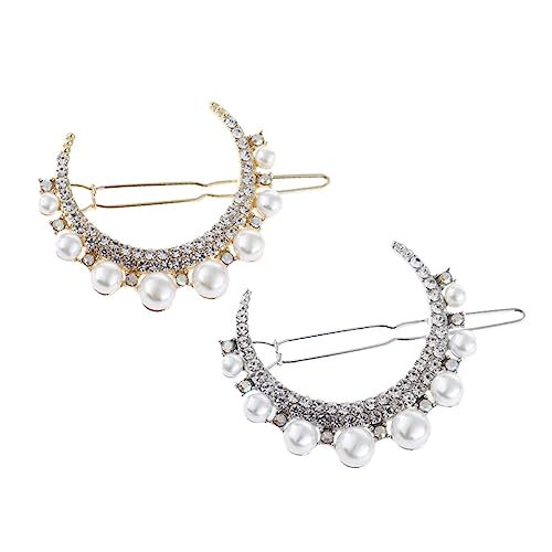 TOVINANNA 6stücke Mond-haarspangen Mit Kunstperlen Und Strass Elegante Haarklammern Für Damen Für Besondere Anlässe Und Tägliche Stylings von TOVINANNA