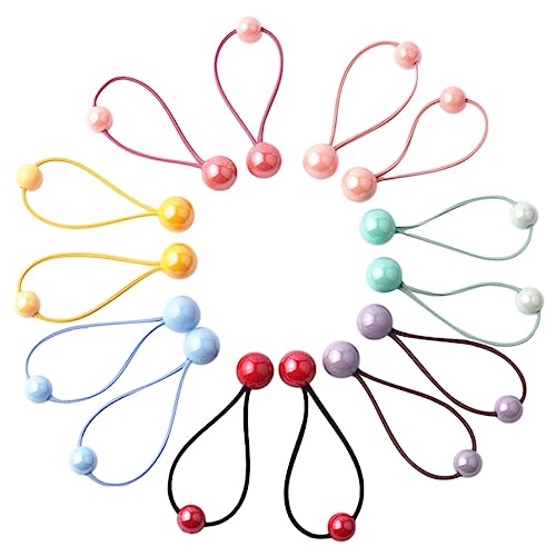 TOVINANNA 7paare Elastische Haargummis Für Mädchen Bunte Haarbänder Mit Kugeln Für Verschiedene Frisuren Und Tägliches Styling von TOVINANNA