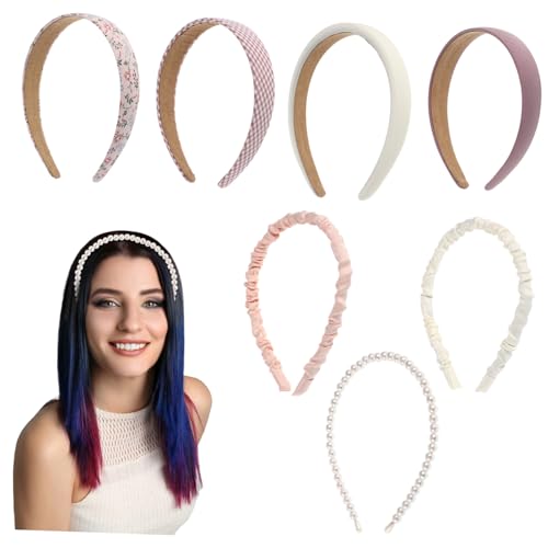 TOVINANNA 7 Stück Blumen Haarband Set für Damen und Mädchen Teiliges Elastisches und Robustes Haarschmuck Set mit Niedlichem Design für für Geburtstagsgeschenke und Partys von TOVINANNA