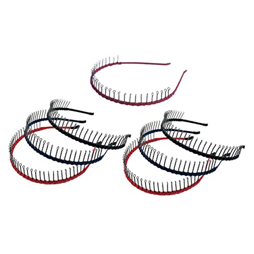 TOVINANNA 7stücke Kamm Haarband Sport Stirnbänder Sport Haarband Lange Metallzähne Kamm Stirnband Haar-accessoires Für Und Make-up Gemischte Farbe von TOVINANNA