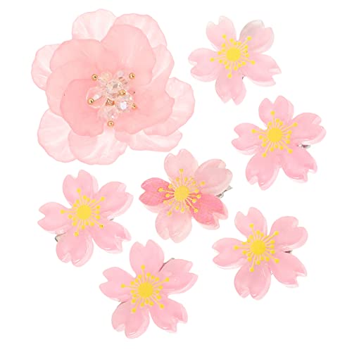 TOVINANNA 7stücke Kirschblüten-haarspange Blumen Fürs Haar Blumen-haarspange Haarspangen Für Dekorative Haarspangen Blumen-haarschmuck Für Mädchen Haarschmuck Für Geburtstage Zopf Frisuren s von TOVINANNA