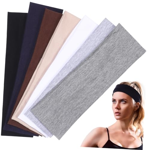 TOVINANNA 7stücke Schweißband Für Yoga Sportliche Stirnbänder Elastisches Stirnband Übungs-stirnbänder Für Damen Herren Atmungsaktiv Wiederverwendbar Für Training Und Fitness von TOVINANNA