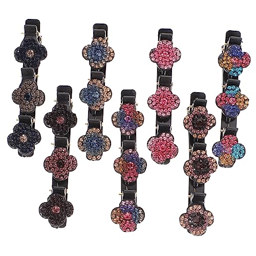 TOVINANNA Elegante 7-teilige Geflochtene Haarspangen Mit Strasssteinen Haarspangen-set Mit Kristallsteinen Für Damen Ideal Für Besondere Anlässe von TOVINANNA