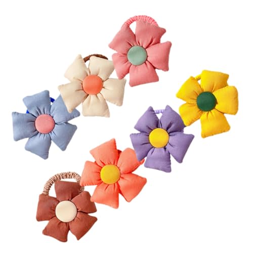 TOVINANNA 7-teiliges Haargummi-set Mit Blumenmuster Pferdeschwanz-haarband Für Mädchen Teenager-mädchen Haar-accessoires Elastische Haarhalter Modisches Haarstyling Bequem von TOVINANNA
