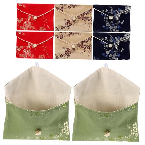 TOVINANNA 8stücke Handbestickter Schmuckbeutel Aus Chinesischem Seidenbrokat Bestickte Tasche Für Damen Abendtasche Schmuckbeutel Mit Schutzmaterial Vielseitig Einsetzbar Für Ringe von TOVINANNA